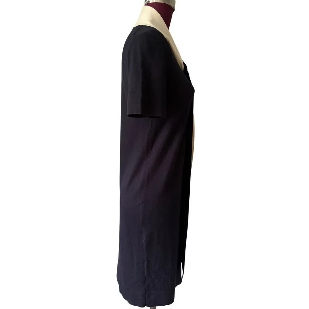 Tory Burch Dress SHORT SLEEVE BOW SWEATER Medium Navy Ivory size‎ XS